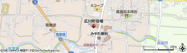 広川町役場　図書館周辺の地図