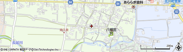 福岡県八女郡広川町久泉156周辺の地図