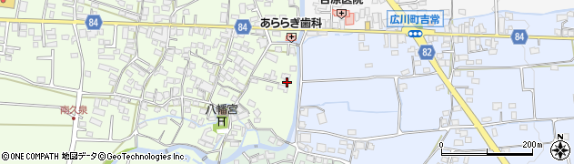 福岡県八女郡広川町久泉5周辺の地図