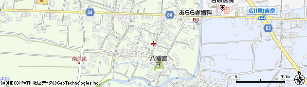福岡県八女郡広川町久泉129周辺の地図