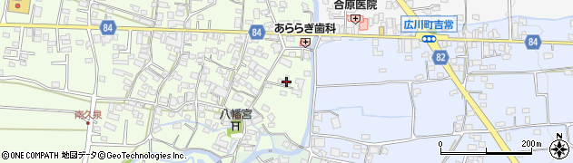 福岡県八女郡広川町久泉11周辺の地図