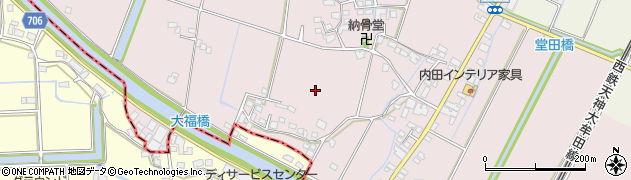 福岡県久留米市三潴町福光周辺の地図