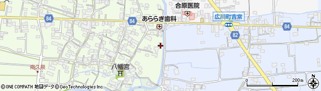 福岡県八女郡広川町久泉2周辺の地図