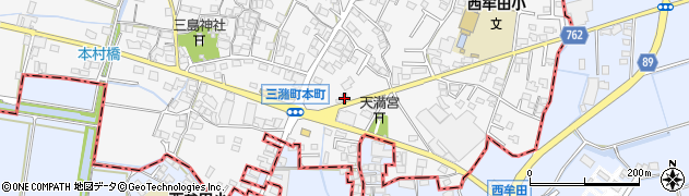 福岡県久留米市三潴町西牟田4497周辺の地図