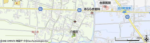 福岡県八女郡広川町久泉63周辺の地図