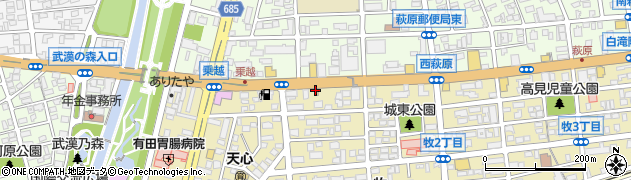 吉野家 １９７号線大分萩原店周辺の地図