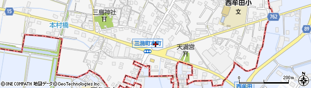 福岡県久留米市三潴町西牟田4528周辺の地図