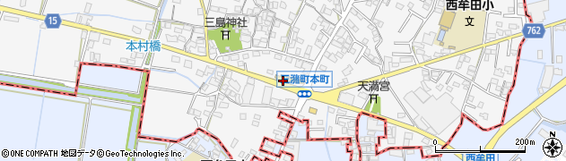 福岡県久留米市三潴町西牟田1673周辺の地図