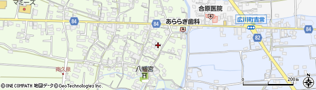 福岡県八女郡広川町久泉72周辺の地図