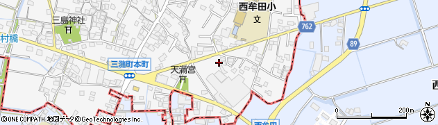 福岡県久留米市三潴町西牟田4394周辺の地図