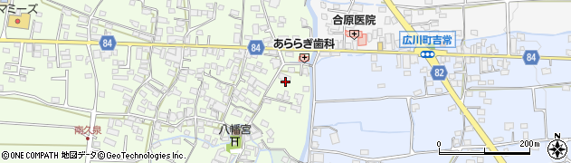 福岡県八女郡広川町久泉9周辺の地図
