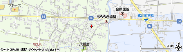 福岡県八女郡広川町久泉75周辺の地図