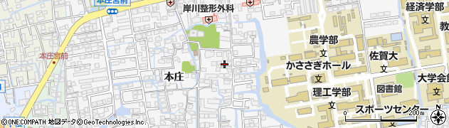 佐賀県佐賀市本庄町本庄834周辺の地図
