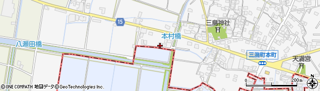 福岡県久留米市三潴町西牟田1483周辺の地図