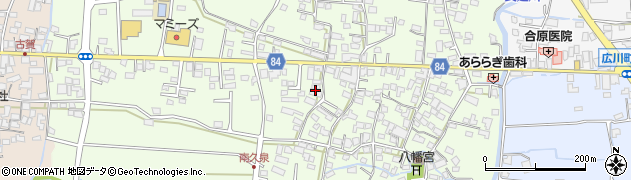 福岡県八女郡広川町久泉570周辺の地図