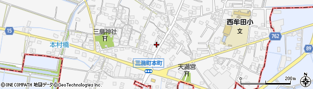 福岡県久留米市三潴町西牟田1601周辺の地図