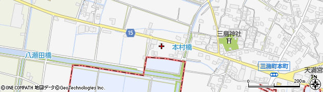 福岡県久留米市三潴町西牟田1487周辺の地図