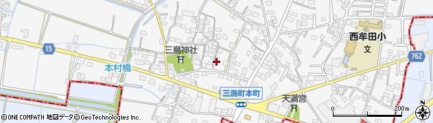 福岡県久留米市三潴町西牟田1551周辺の地図