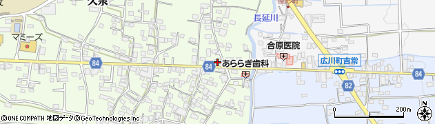 福岡県八女郡広川町久泉88周辺の地図