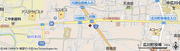 八女警察署広川交番周辺の地図