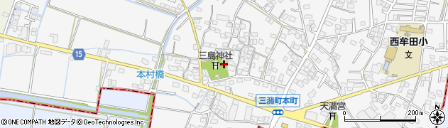 福岡県久留米市三潴町西牟田1520周辺の地図