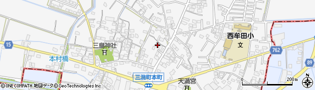 福岡県久留米市三潴町西牟田1594周辺の地図