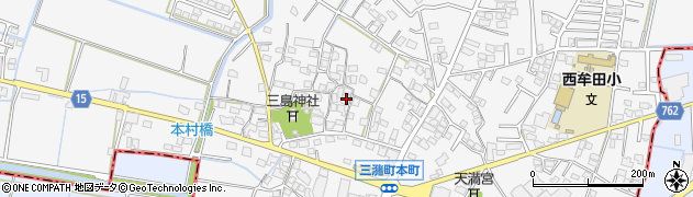 福岡県久留米市三潴町西牟田1563周辺の地図