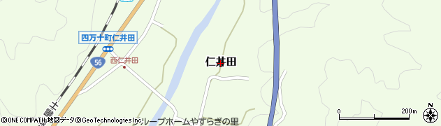 高知県四万十町（高岡郡）仁井田周辺の地図