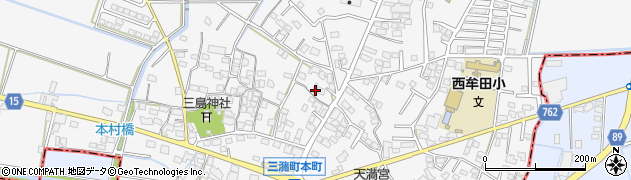 福岡県久留米市三潴町西牟田1589周辺の地図