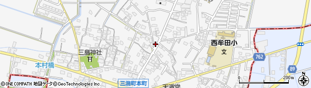 福岡県久留米市三潴町西牟田818周辺の地図