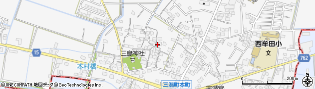 福岡県久留米市三潴町西牟田1566周辺の地図