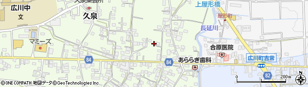福岡県八女郡広川町久泉108周辺の地図