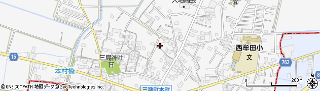 福岡県久留米市三潴町西牟田1582周辺の地図