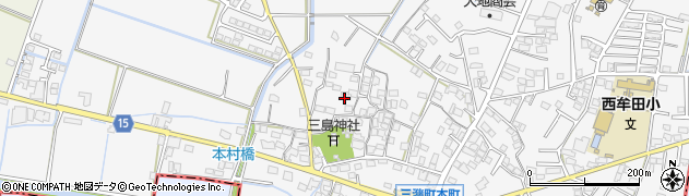 福岡県久留米市三潴町西牟田1526周辺の地図