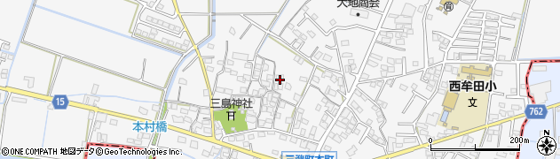 福岡県久留米市三潴町西牟田1569周辺の地図