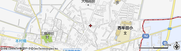 福岡県久留米市三潴町西牟田4532周辺の地図