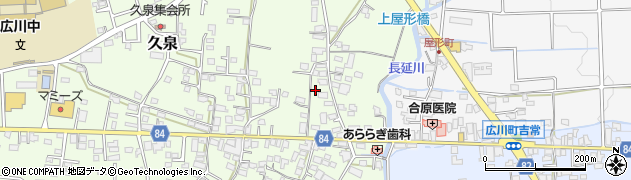 福岡県八女郡広川町久泉95周辺の地図