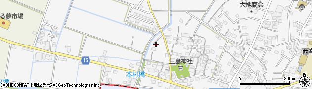 福岡県久留米市三潴町西牟田1493周辺の地図