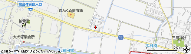 福岡県久留米市三潴町西牟田1281周辺の地図