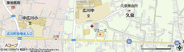 福岡県八女郡広川町久泉495周辺の地図
