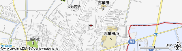 福岡県久留米市三潴町西牟田4540周辺の地図
