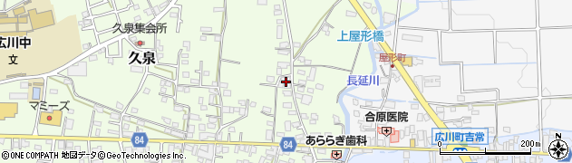 福岡県八女郡広川町久泉98周辺の地図