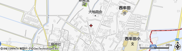 福岡県久留米市三潴町西牟田814周辺の地図