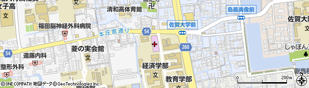 佐賀大学　守衛室周辺の地図