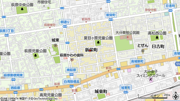 〒870-0919 大分県大分市新栄町の地図