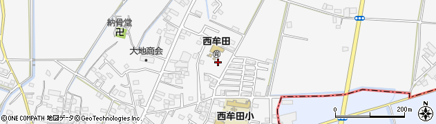 福岡県久留米市三潴町西牟田4585周辺の地図