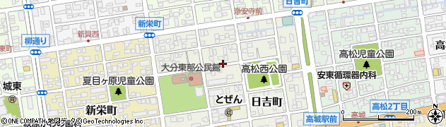 大分県大分市日吉町周辺の地図