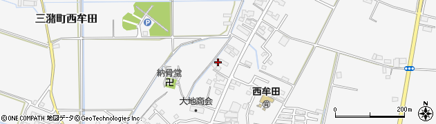 福岡県久留米市三潴町西牟田792周辺の地図