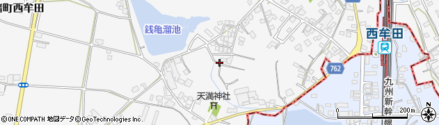 福岡県久留米市三潴町西牟田6416周辺の地図