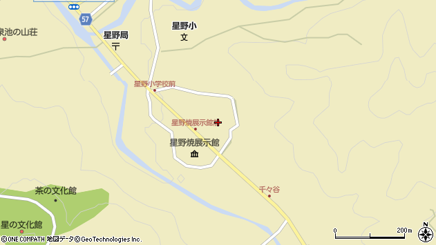 〒834-0201 福岡県八女市星野村の地図